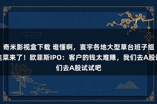 奇米影视盒下载 谁懂啊，寰宇各地大型草台班子组团割韭菜来了！欧菲斯IPO：客户的钱太难赚，我们去A股试试吧