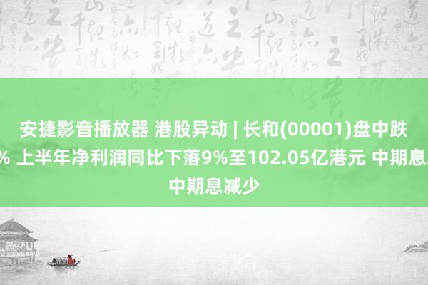 安捷影音播放器 港股异动 | 长和(00001)盘中跌超5% 上半年净利润同比下落9%至102.05亿港元 中期息减少