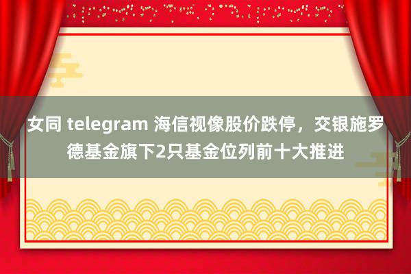 女同 telegram 海信视像股价跌停，交银施罗德基金旗下2只基金位列前十大推进