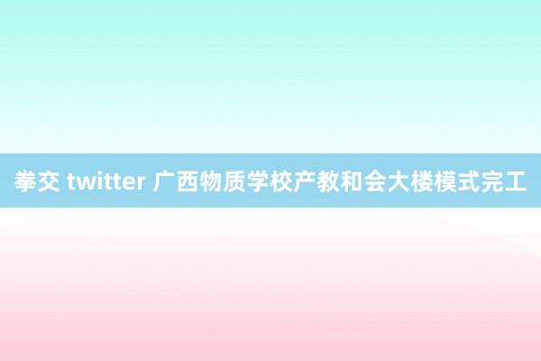 拳交 twitter 广西物质学校产教和会大楼模式完工