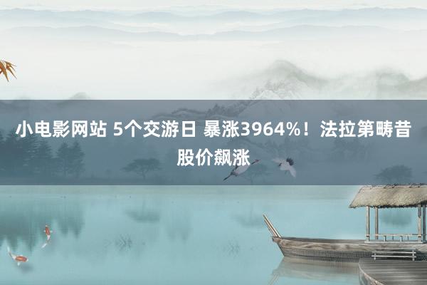 小电影网站 5个交游日 暴涨3964%！法拉第畴昔股价飙涨